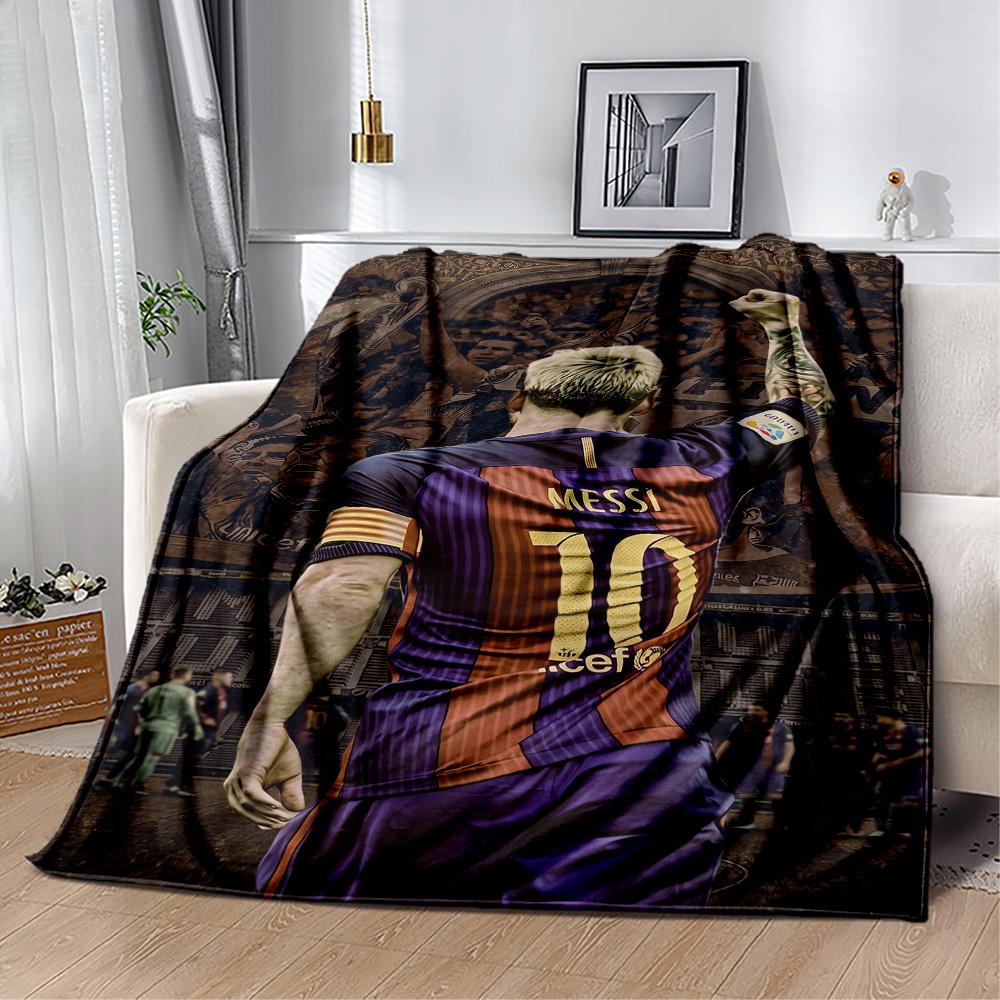 Messi 491 Blanket Comfortable Great for Bedding Seaside Livingroom Four Seasons Universal Digital Print Ideal Gift for Friends Family Couples Picnic