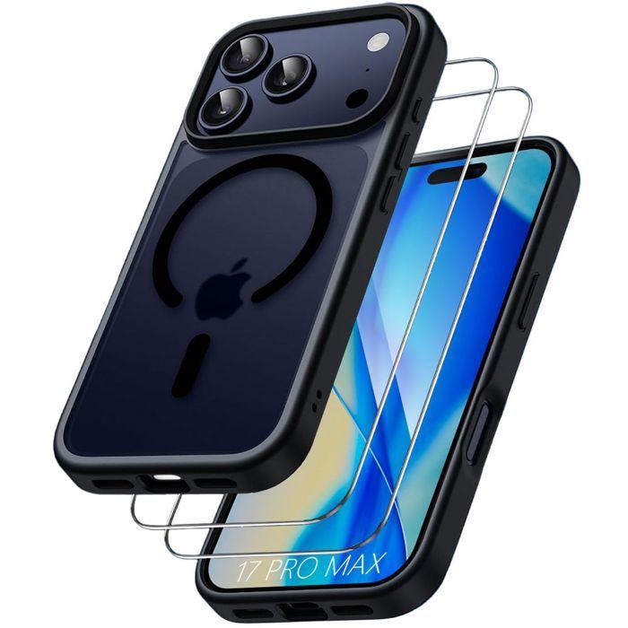 Coque de protection - BOOLING - iPhone 17 Pro Max - Antichoc - Anti-rayures - Cercle magnétique
