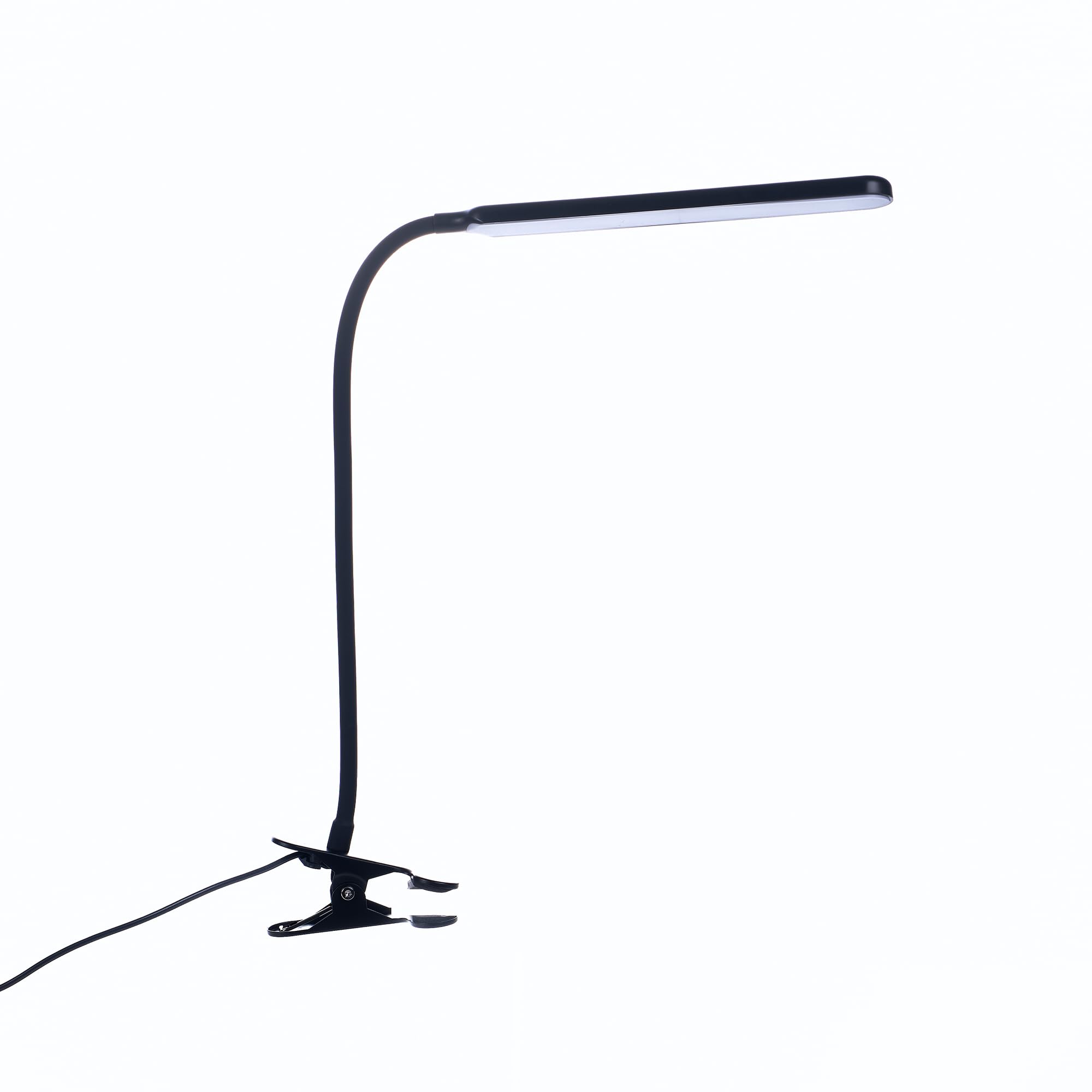 

Stylish desk lamp with clamp and clip, bright, stepless dimming, color temperature adjustment, white, study lamp, stand lamp, USB powered, table