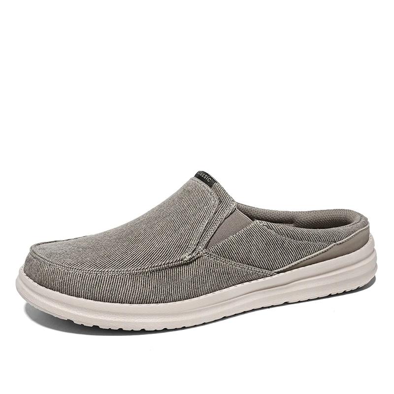 Fashion Outdoor Men's Half Drag All-match Mens Slip On Shoes New Arrival Breathable Male Muller Shoes 2024 Breathable Mens Sneakers