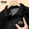JEEP SPIRIT Men's Fleece Lined Stand Collar Half-Zip Pullover