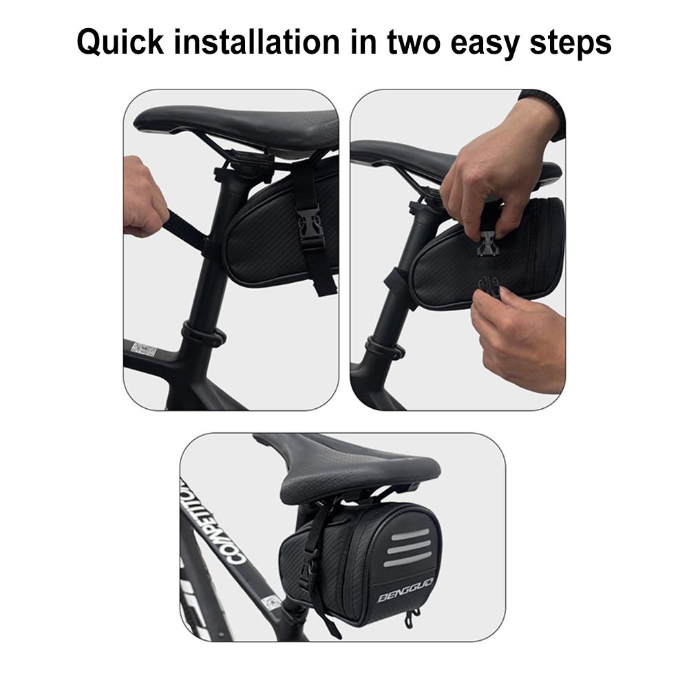 1L Bike Saddle Bag Waterproof Ultralight Bicycle Tail Bag Large Capacity Bike Under Seat Pack MTB Road Bike Accessories