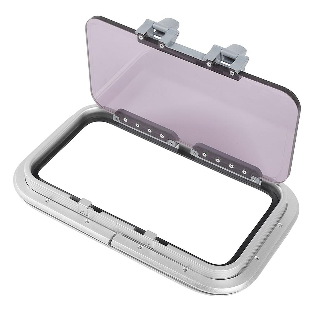 347x251mm Marine Portlight Window Rectangle Internal Opening Skylight Ventilation Hatch Window for Yacht Ship RV