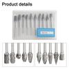 Long Lasting Carbide Steel DoubleCut Grinding Heads Set 10 Piece DIY Tool Kit