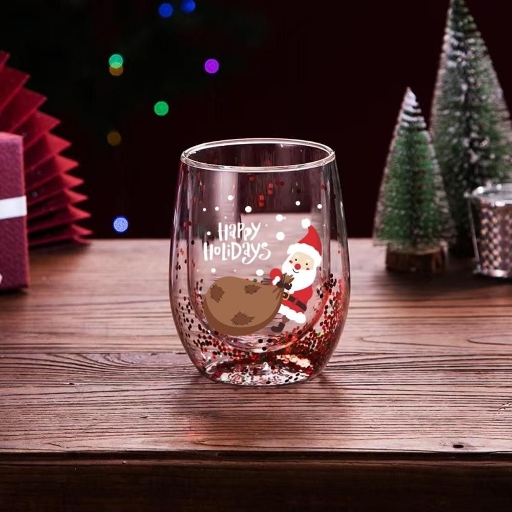 Transparent Coffee Milk Mug Tea Espresso Cup Heat-resistant Christmas Gift  Holiday Table Decor