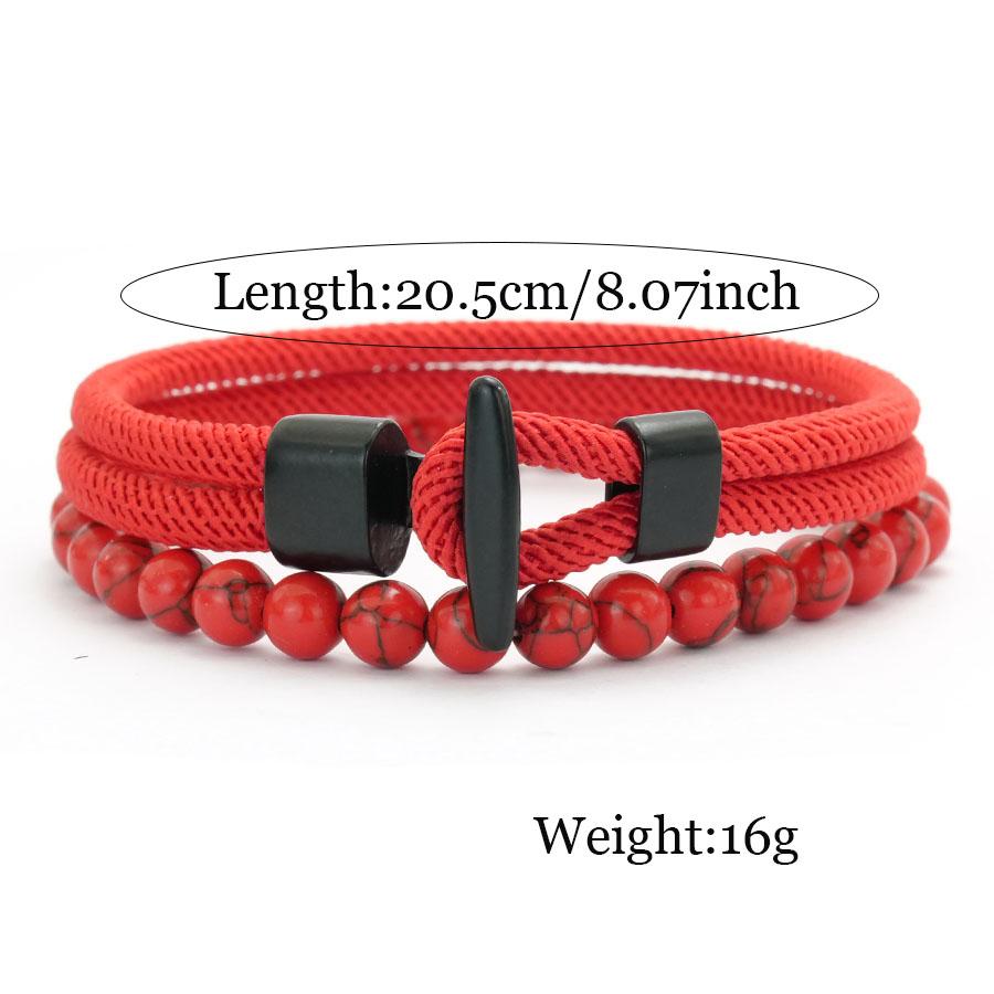 Stylish 2Pcs/Set Mens Bracelet Handcrafted Nautical Warp Rope Braslet Grade A 4mm Cord Chain Braclet Perfect Gift Him Pulseras