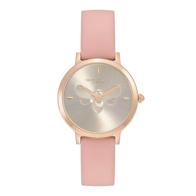 

Authorized distributor [OLIVIA BURTON] olivia burton clock watch ladies ob24000018 signature 28mm Bee ultra slim carnation gold & blush leather strap