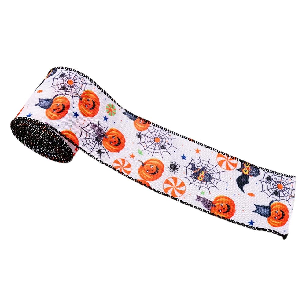 Cartoon Halloween Gift Wrap Ribbon Polyester Grosgrain Satin Ribbons Happy Halloween Party Decoration Packaging Supplies