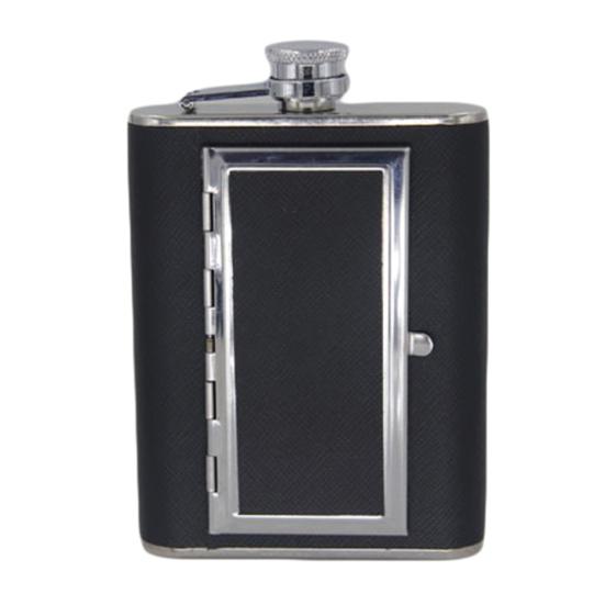 Cigarette Case 5/6oz Stainless Steel Hip Flask Wine Liquor Alcohol Drinkware