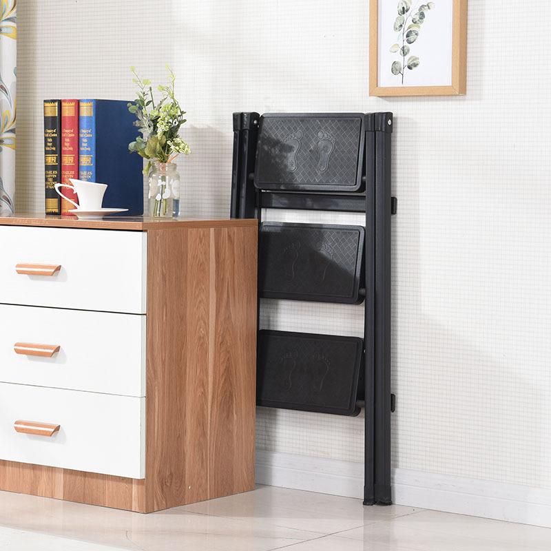 3-stufige Leiter 3 Stufen Sicher Langlebig Metall Kunststoff Klappbar Weit verbreitet Trittleiter 3 Stufen Faltbar für Buch Vase