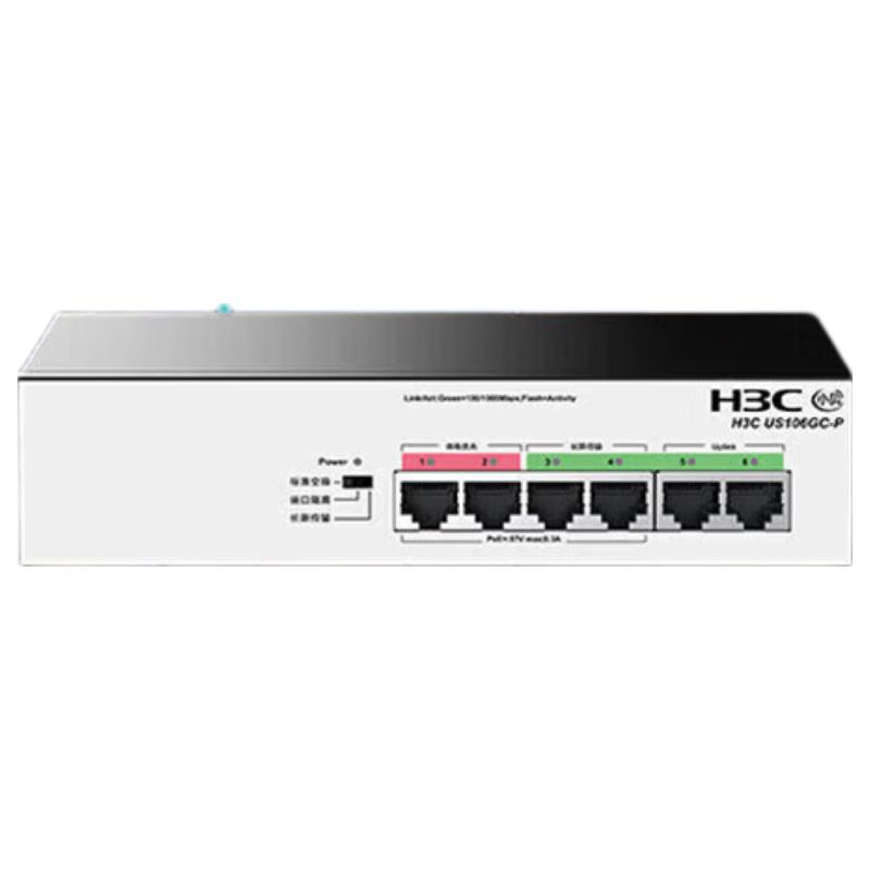 H3C US106GC-P 6-Port Gigabit Unmanaged PoE Switch