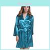 Silk Satin Sleep Robe For Women Summer Lightweight Short Kimono Lounge Wear