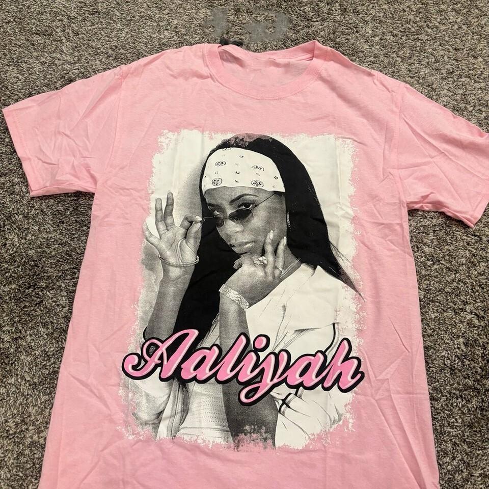 Новая светло-розовая футболка Aaliyah Подарок для фанатов Унисекс S-5XL Футболка BI04_245 Унисекс Футболка XL