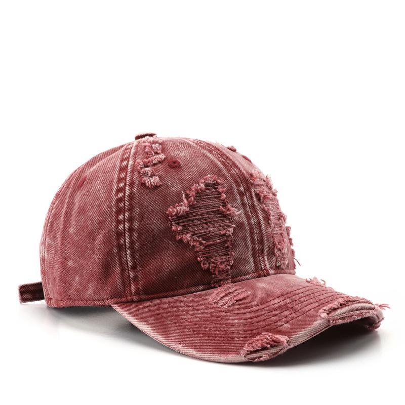 Retro zerrissene Herren- und Damen-Denim-Baseballkappen Mode Persönlichkeit Lässige vielseitige Kappe