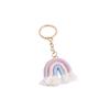 Pretty Three Color Rainbow Key Chain Fashion Knitted Rainbow Keychain  Girl