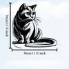 Vintage Black Cat Metal Wall Decor, Weatherproof Iron Sculpture for Indoor Outdoor, Gift for Cat Lovers