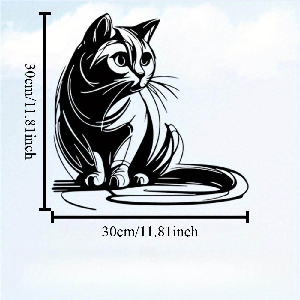 Vintage Black Cat Metal Wall Decor, Weatherproof Iron Sculpture for Indoor Outdoor, Gift for Cat Lovers