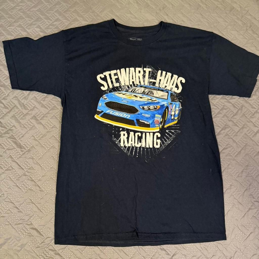 NASCAR Kevin Harvick Stewart Haas Racing Tee with Front and Back Print Size L Unisex T-Shirt