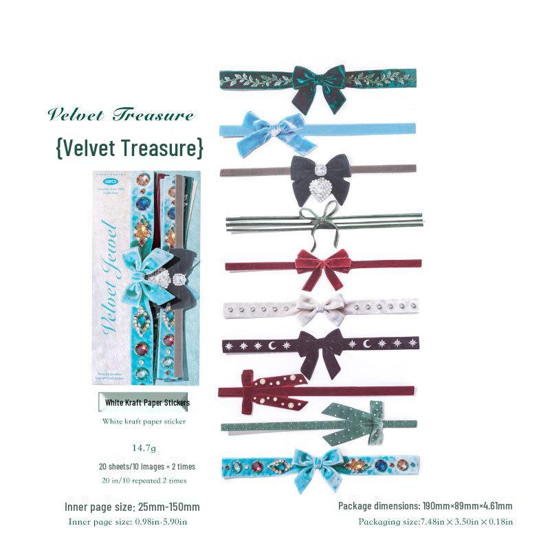English Paper Strip Stickers: Sugar Poetry Series for Journals & DIY Collage - 4 Styles