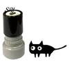 Mini Kitten Stamp Cute Black Cat Self Inking Pattern Craft Project Supplies for Journals Cards Planners Scrapbooks Decoration Decorative