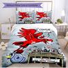3-teiliges Bettbezug-Set (1 * Bettbezug + 2 * Kissenbezug, ohne Kern), Eintracht Frankfurt Print Weiches Ganzjahres-Bettwäscheset, Heim-Schlafzimmer-Dekoration Geschenk