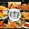 350°F 3 Tier Multi-Function Cook Food Egg Veg Pot with Lid Large Stainless Steel Steam Cooker Steamer Kitchen Steam Pot Steamer