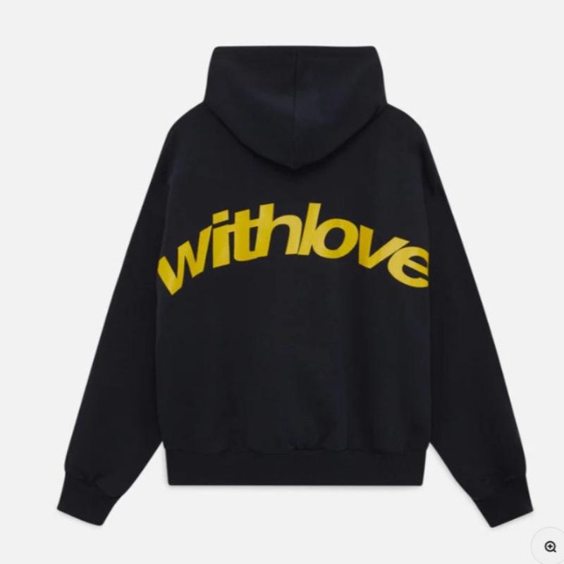 European and American Foreign Trade Minimalist Trend Letter Printing Daily Casual Loose Men's and Women's Hooded Sweatshirt