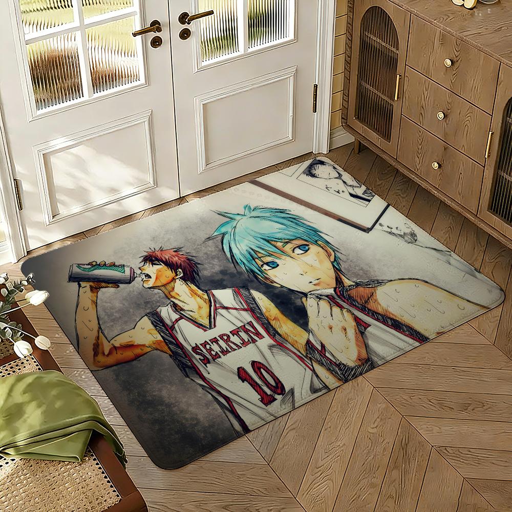 Kuroko s Basketball Floor Mat Soft Thickened Absorbent Non-Slip Bedroom Living Room Door Mat Home Decor Flannel Rugs