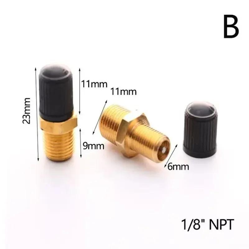 1/4 NPT 1/8 NPT M10*1 Automobile Tire Valve Core Motorcycle Tubeless Tire Screw Valve Tire Pressure Monitoring Tire Copper Valve