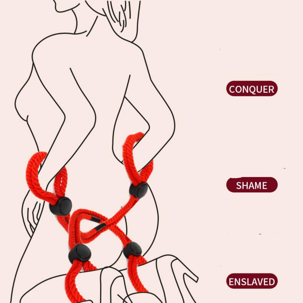 Sex Handschelle Handfessel Erotische Fessel Fesselt Sex Seil SM Sklave Bondage Sexope Fußfesseln Hinterhandschelle Einfach zu bedienen Spielzeug