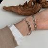 Bracciale e Catena Mano Naso S925 Irregolare Streamline Coreano - Gioielli di Moda Trendy da Donna