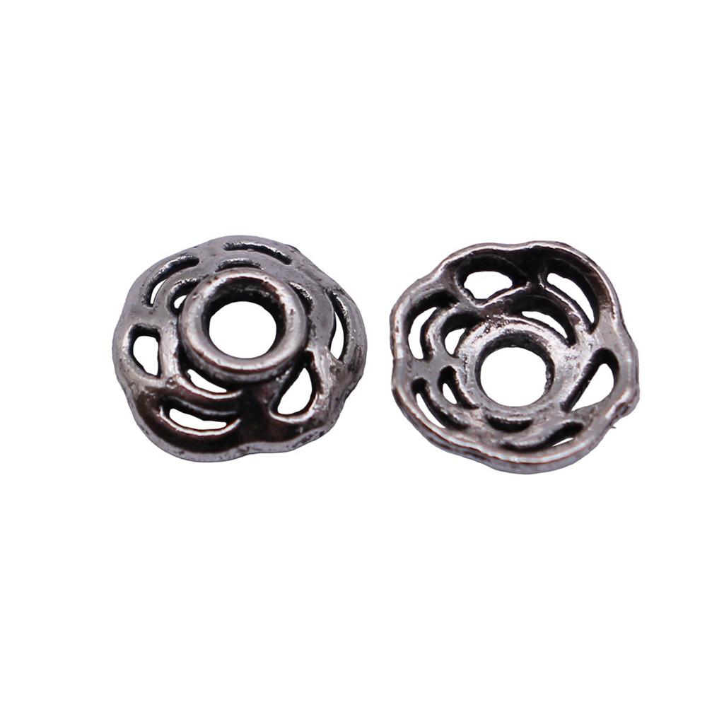 Multi Color Swirl Flower Bead Caps Spacer Beads For Jewelry Making Components