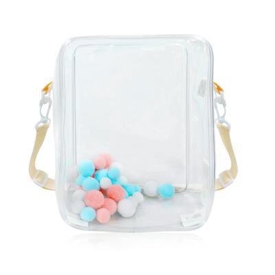 Seimeinoki Plüsch 25cm Groß Plüsch Aufbewahrung Wasserdichte Puppenaufbewahrung Klarer Anhänger Ausgehtasche mit Pompom-Ball und Schulter Perfekt für und Veranstaltungen Beutel,