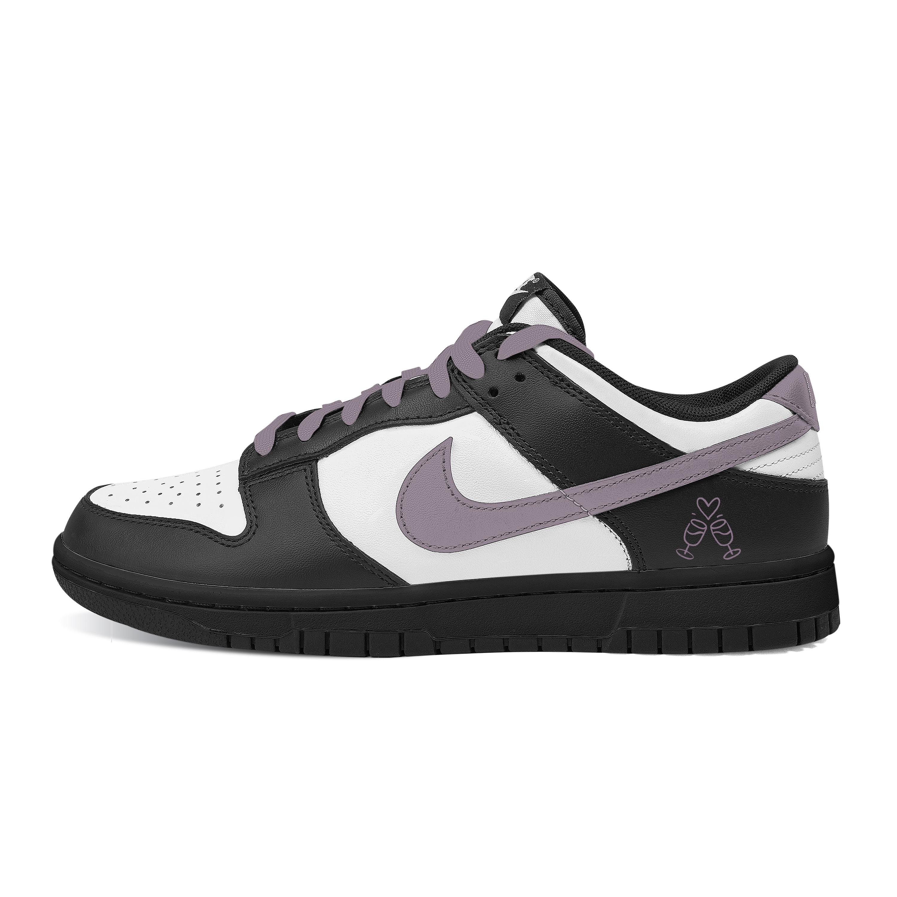 

Nike Dunk Love Confession Abrasion Resistant Low top Skateboard Shoes Unisex Black White CW1590-100(Team529-) 40
