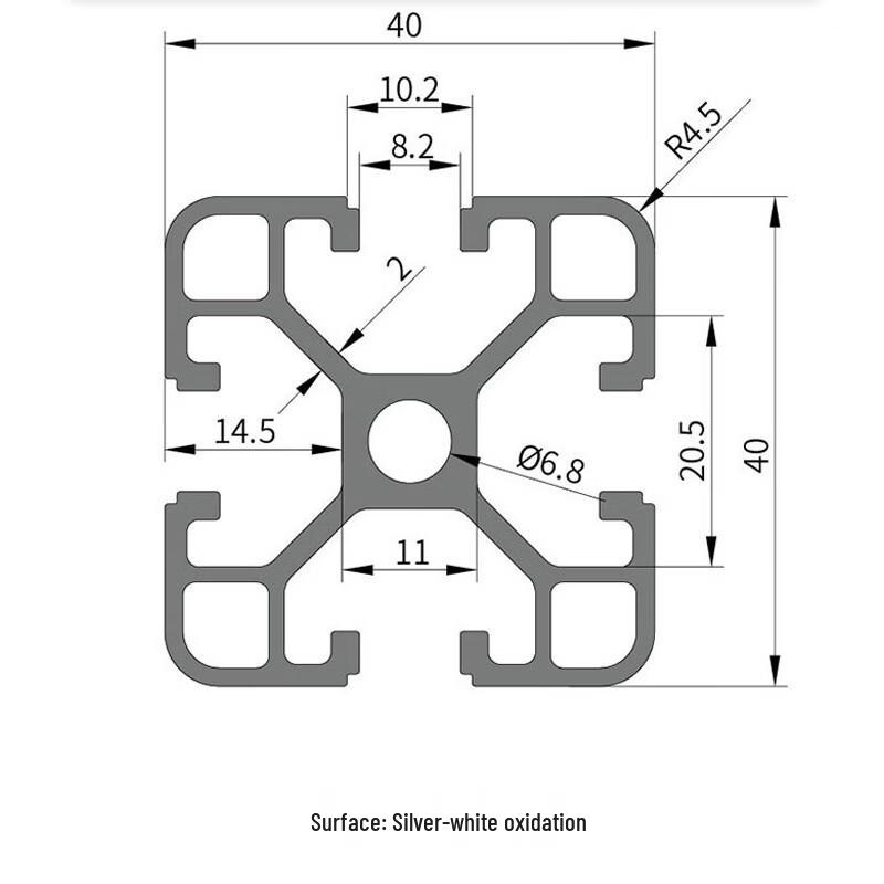 Industrial Aluminum Profile 40x40 EB
