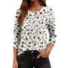 3/4 Sleeve Shirts For Women Cute Print Graphic Tees Blouses Casual Plus Size Basic Tops Pullover