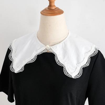 Weißer abnehmbarer Kragen Schal für Damen Blusen Oberteile Falscher Kragen Nacken Schulter Wickel Mädchen Kleid Falscher Kragen Zubehör