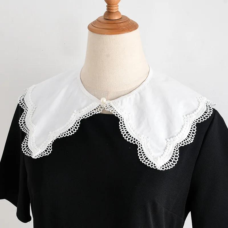 White Detachable Collar Shawl for Women Blouse Tops Fake Collar Neck Shoulder Wraps Girls Dress False Collar Accessories