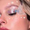 Sparkling Butterfly Mermaid Temporary Face Tattoos Fairy Makeup for Princess Parties Halloween and Stage Performances