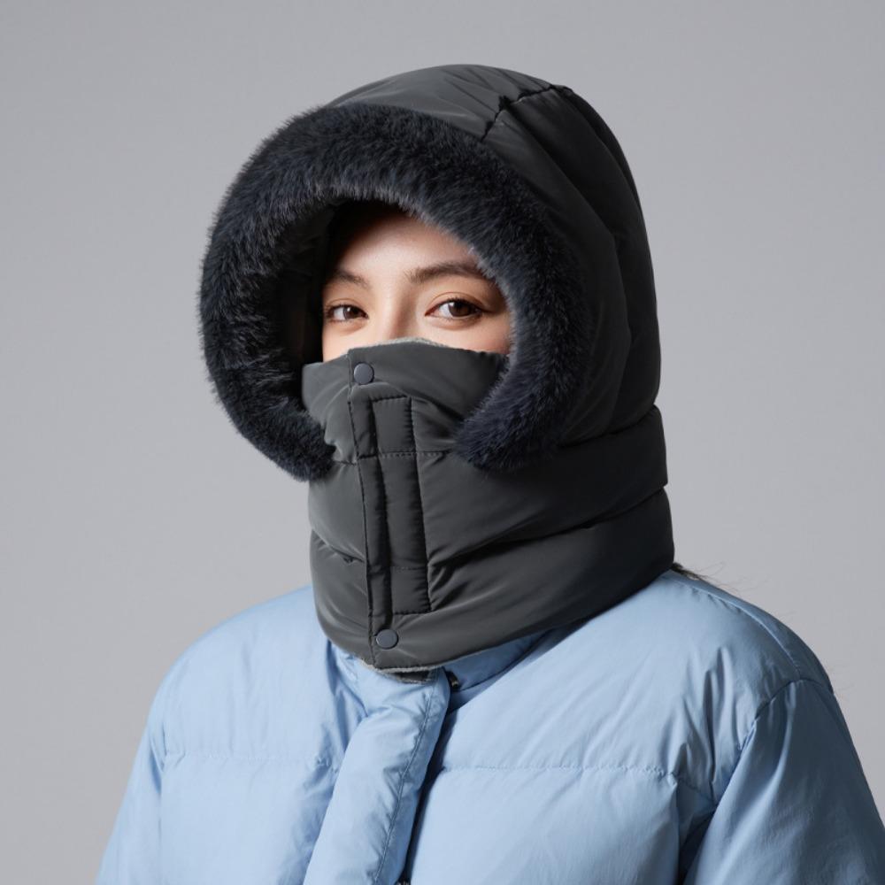 Windproof 3-in-1 Winter Cycling Hat Keep Warm Lei Feng Hat Warm Scarf Face Mask  Skiing