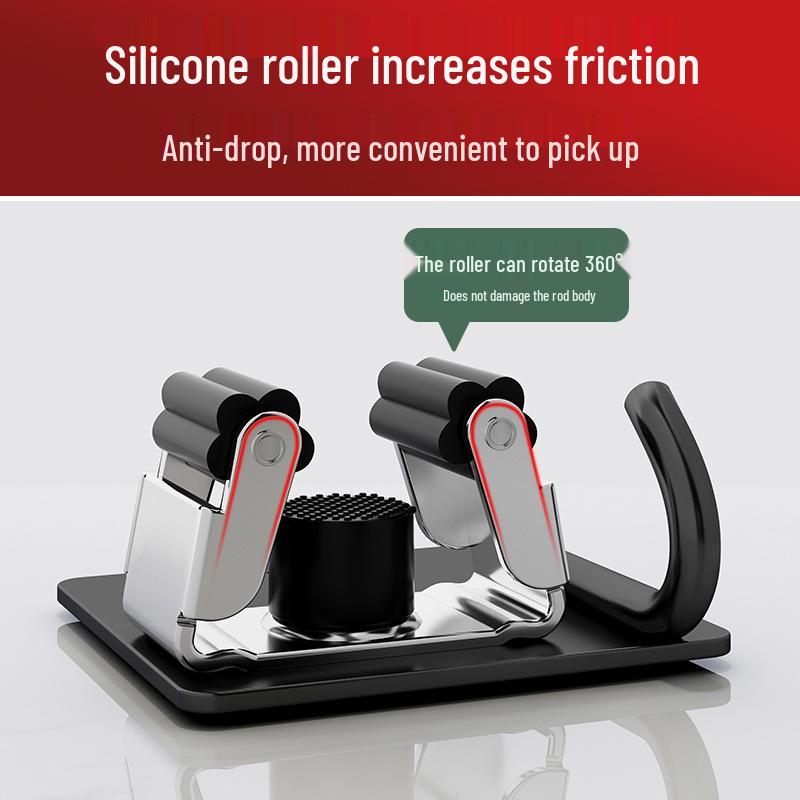 Stainless Steel Wall-Mounted No-Drill Mop and Broom Holder