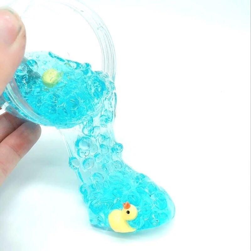 Anti-stress Kids Toys Small Yellow Duck Butter Slime Clear Slime Glitter Slime Floam Beads Slime