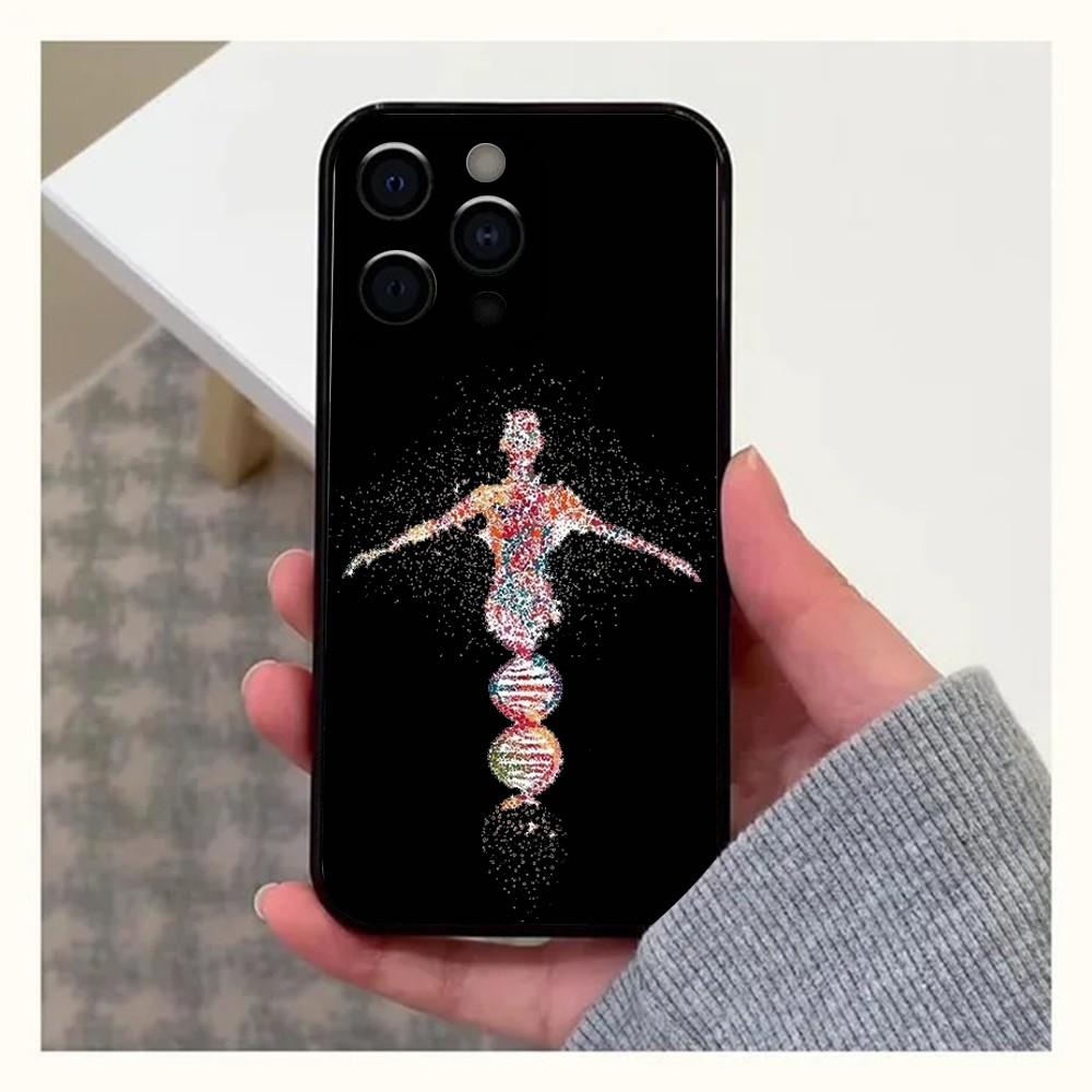 Art Human DNA Gene Biology Phone Case For Apple iPhone 15,14,13,12,11,Pro,X,XS,Max,XR,Plus,Mini Soft Black Cover