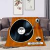 1PC Music Records printed blanket, all season lightweight home office outdoor nap multifunctional blanket A13