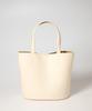 Yellowstone Vegan Leather Handle Bucket Bag - Ivory