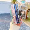 Luxury Matte Magnetic Clear Phone Case For iPhone 17 Air 16 Plus 15 12 13 14 Pro Max For Magsafe Metal Ring Stand Holder Cover