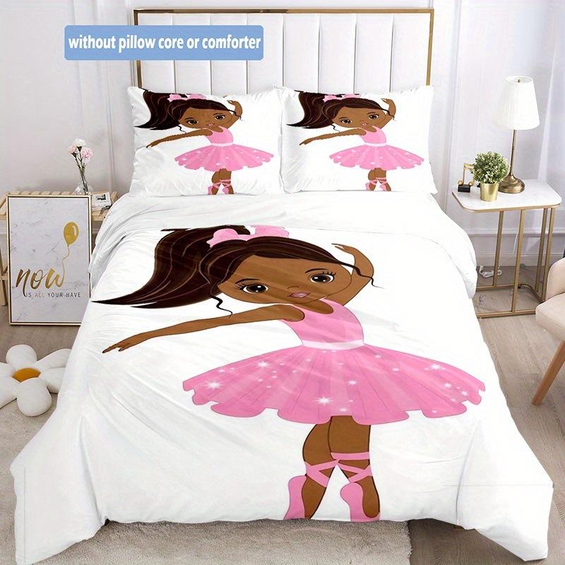 Ballet Girl Swan Dance 3D Digital Printing Bedding Kit Bedding Three-Piece Set