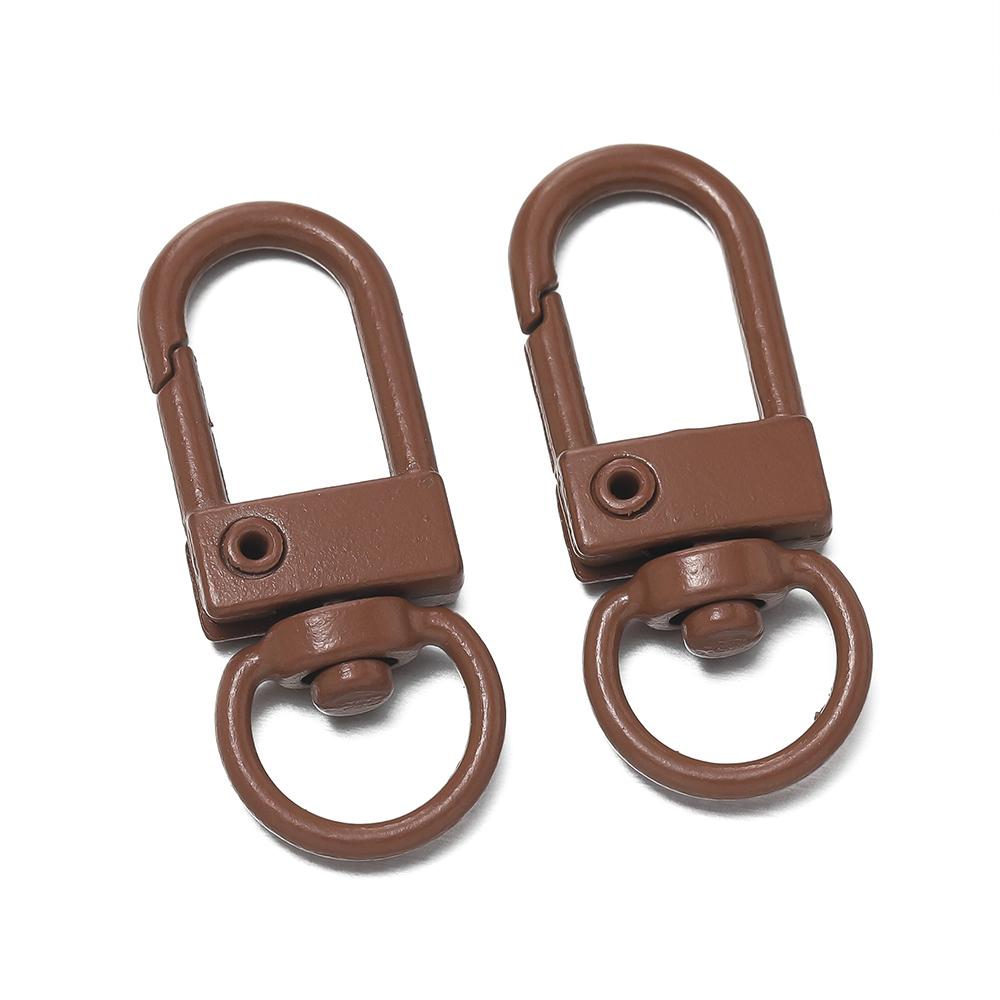 10pcs/Lot Colorful Snap Lobster Clasp Hooks for DIY Colorful Trinkets Making Rotating Pet Keychain Bag Keyring Accessories