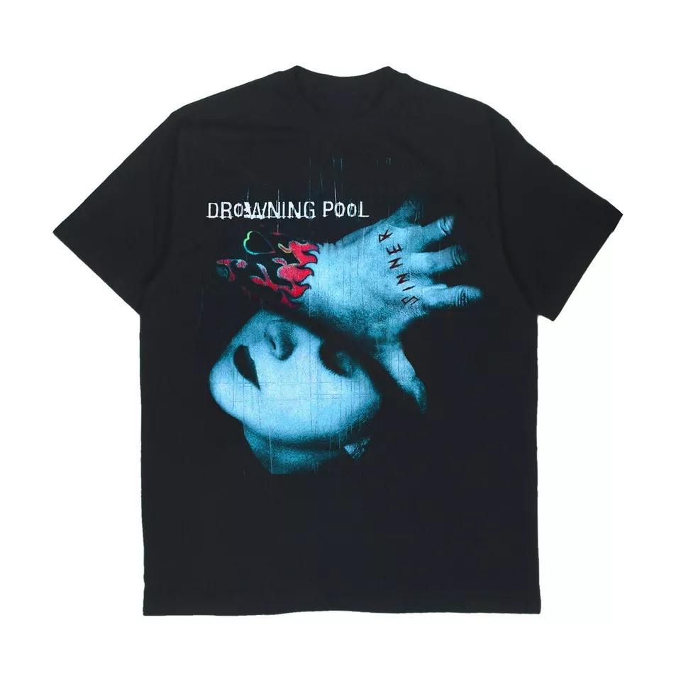 Винтаж Drowning Pool Подарок для фанатов Плотный хлопок Черный S-5XL Унисекс Рубашка AA136 Унисекс Футболка XXXXL
