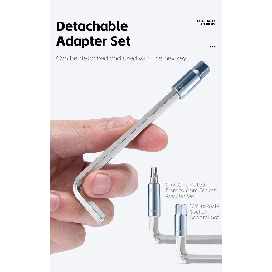 Kit di attrezzi portatile 10 in 1 per la riparazione della bicicletta Chiave esagonale multi-modello Attrezzi combinati per la manutenzione della bici Accessori per il ciclismo